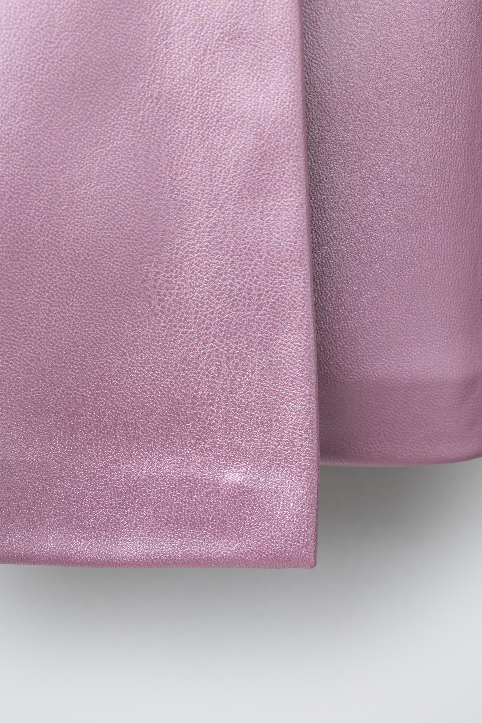 METALLIC FAUX LEATHER HEART SKORT